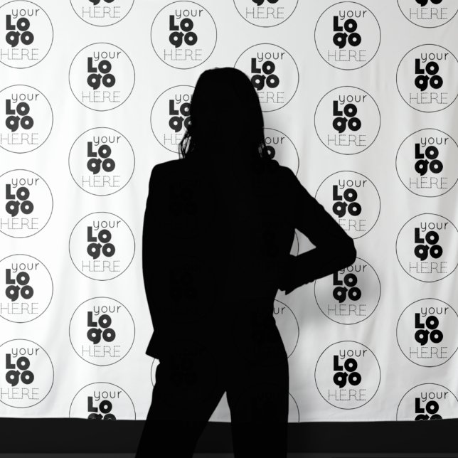 Tenture Fond de cabine photo personnalisé avec logo répéti (Créateur téléchargé)