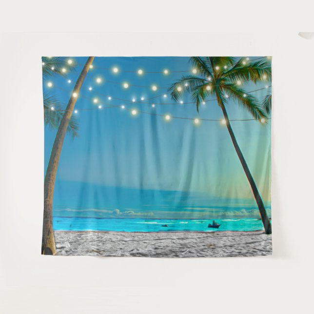 Tenture Fond de cabine photo Tropical Palms Beach Lights (Devant (Horizontal))