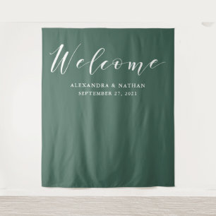 Tenture Fond de calligraphie verte   Accessoire de photobo
