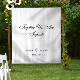 Tenture Fond de citation de mariage à texture blanche de l