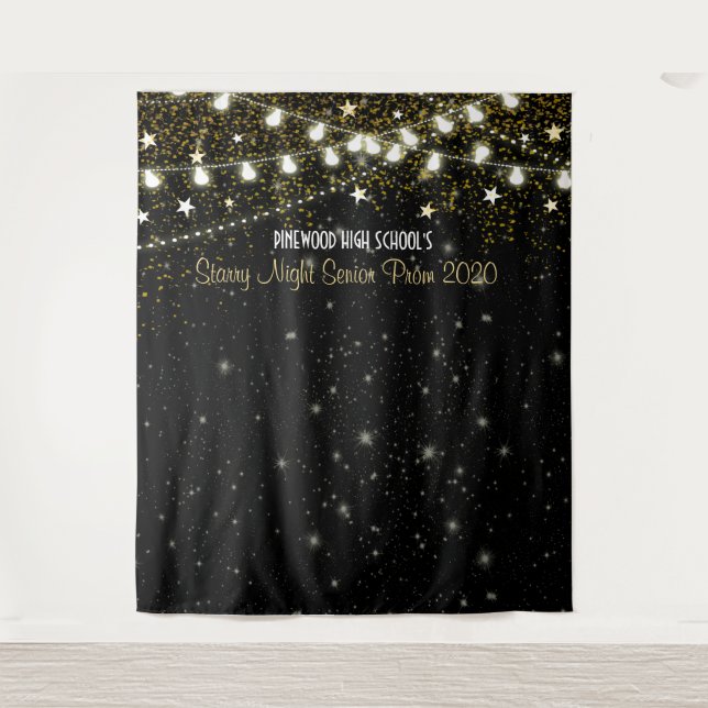 Tenture Fond de danse de bal sous les étoiles de nuit étoi (Devant)