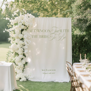 Tenture Fond de Décor Bannière de Mariage de Jardin Élégan