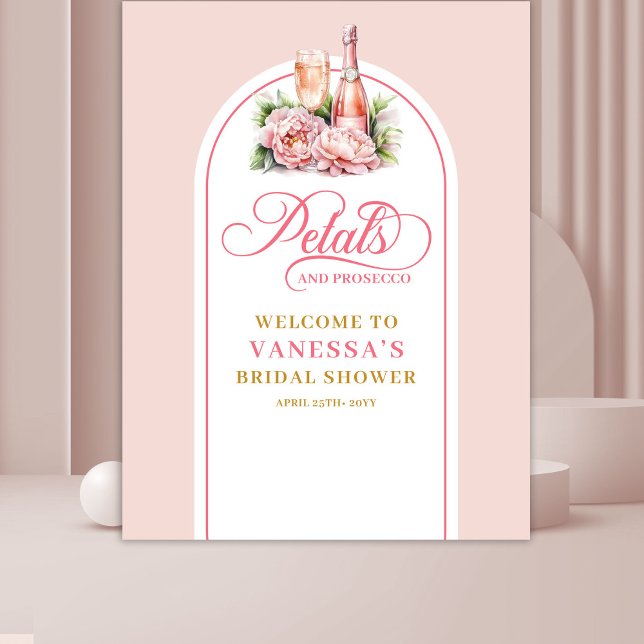 Tenture Fond de décor de fête aux pétales luxueuses et pro (Luxurious petals and prosecco party photo backdrop)