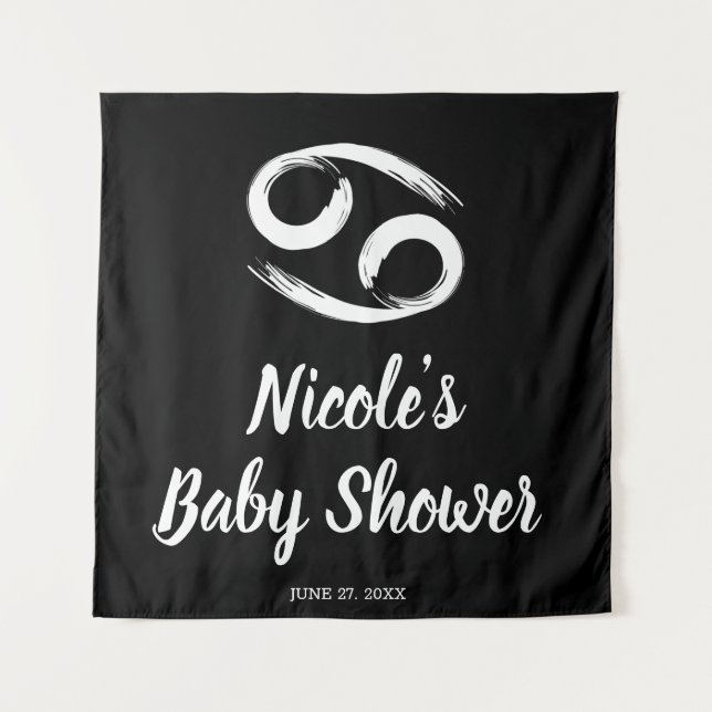 Tenture Fond de décor de fête d'astrologie Zodiaque CANCER (Devant)