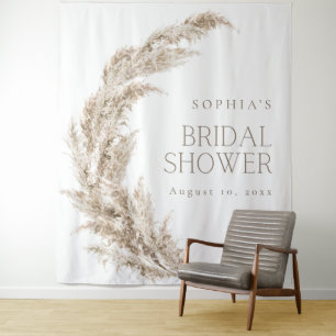 Tenture Fond de décor de fête de mariage bohème Herbe des