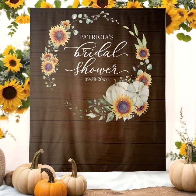 Tenture Fond de Décor de Mariage Champêtre avec Tournesols (Créateur téléchargé)