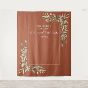 Tenture Fond de décor de mariage en verdure en terre cuite
