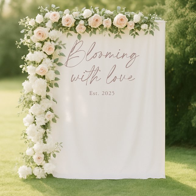 Tenture Fond de décor de mariage Fleurissant d'amour (Créateur téléchargé)