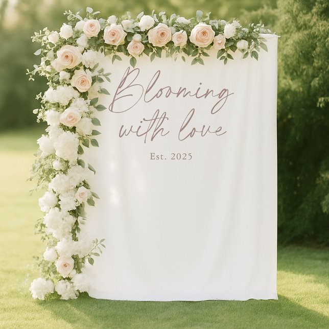Tenture Fond de décor de mariage Fleurissant d'amour (Créateur téléchargé)