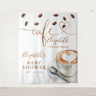 Tenture Fond de décor de photo de douche de bébé de café