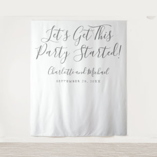 Tenture Fond de décor de photo gris pour une fête commencé