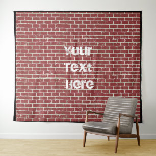 Tenture Fond de décor personnalisable en briques rouges