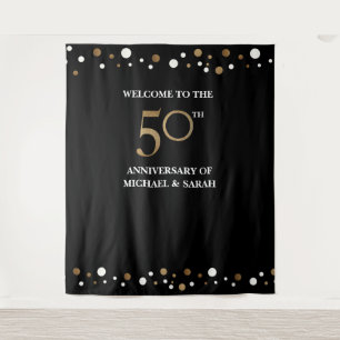 Tenture Fond de décor pour 50e ANNIVERSAIRE DE MARIAGE en 