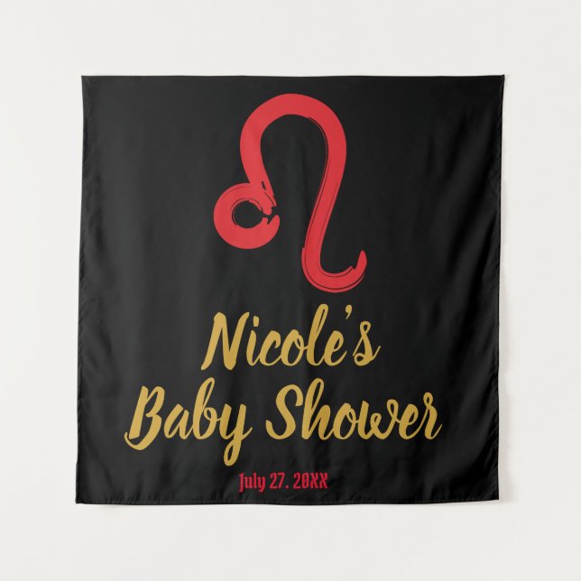 Tenture Fond de décor pour anniversaire du signe du zodiaq (Devant)