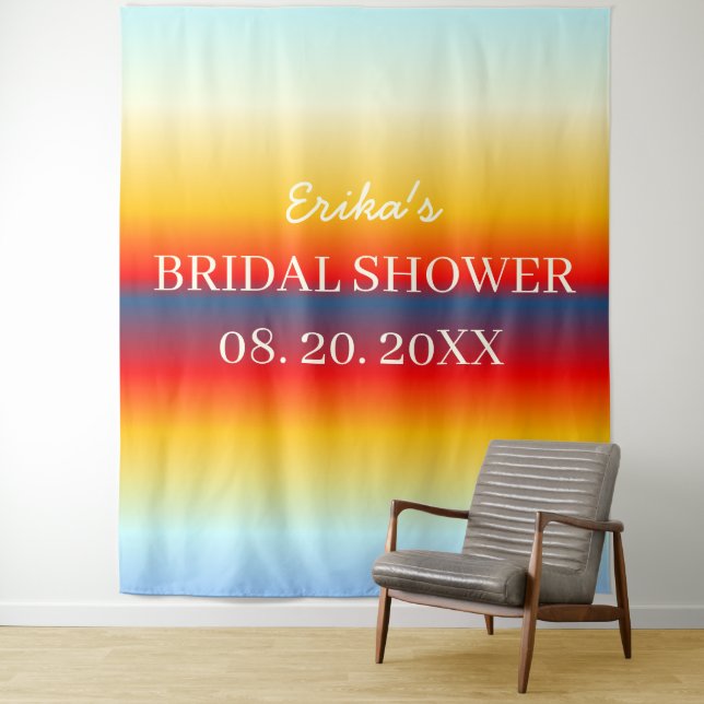 Tenture Fond de décor pour Baby Shower de mariage Bright O (En situation)