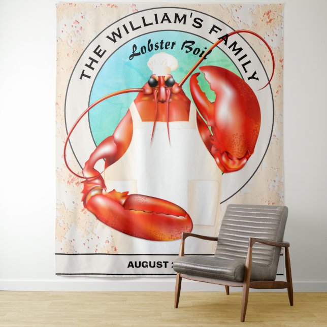 Tenture Fond de décor pour événement de fruits de mer par  (En situation)