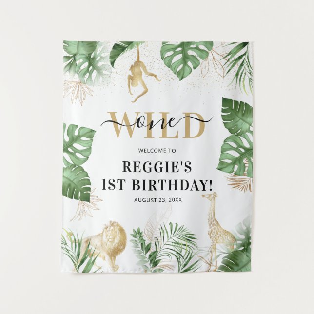 Tenture Fond de décor pour fête d'anniversaire de 1 an sur (Devant)