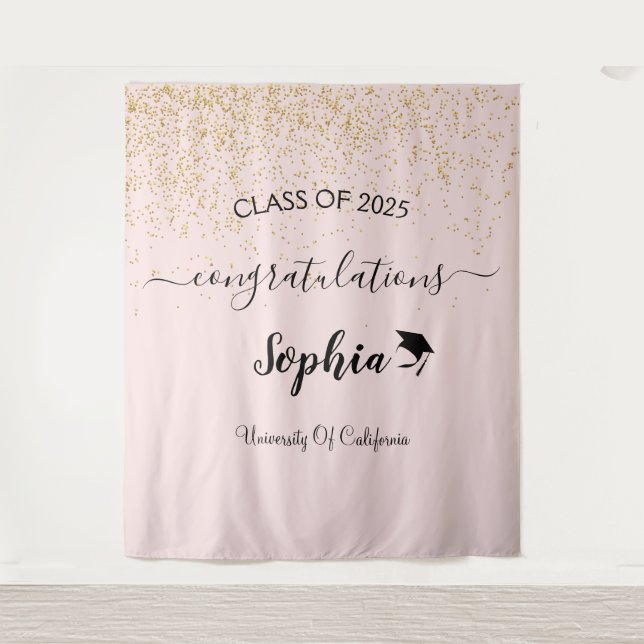 Tenture Fond de décor pour fête de remise de diplômes avec (Devant)