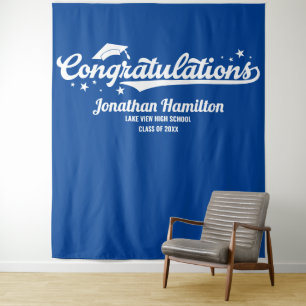 Tenture Fond de décor pour fête de remise des diplômes ble