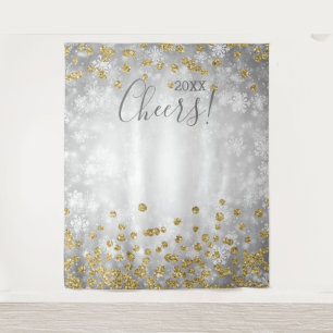 Tenture Fond de décor pour la Saint-Sylvestre Or Argent Pa