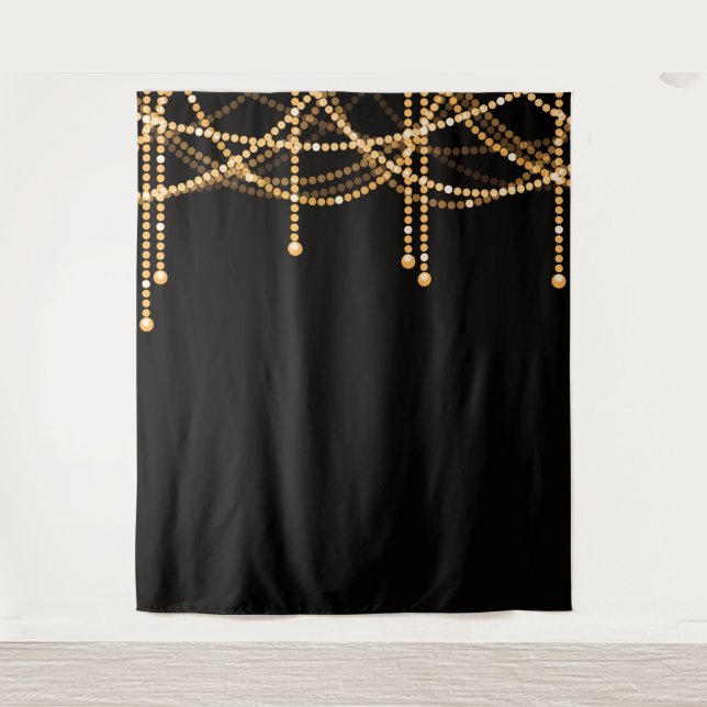 Tenture Fond de décor pour mariage Art Déco avec guirlande (Devant)
