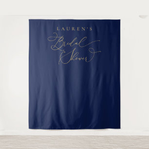 Tenture Fond de décor pour mariage avec du bleu marine et 
