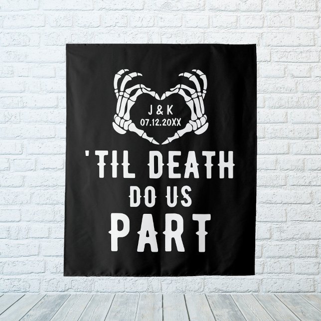 Tenture Fond de décor pour mariage sur le thème 'Jusqu'à c (Til Death Do Us Part Wedding Party Custom Backdrop
)