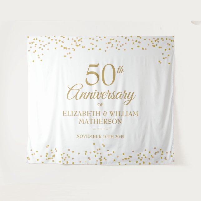 Tenture Fond de décor pour photo d'anniversaire de mariage (Devant (Horizontal))