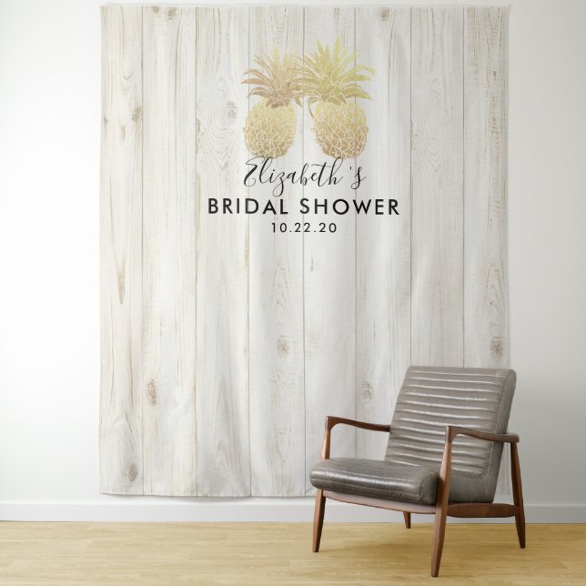 Tenture Fond de décor pour photo de douche de mariée Coupl (En situation)