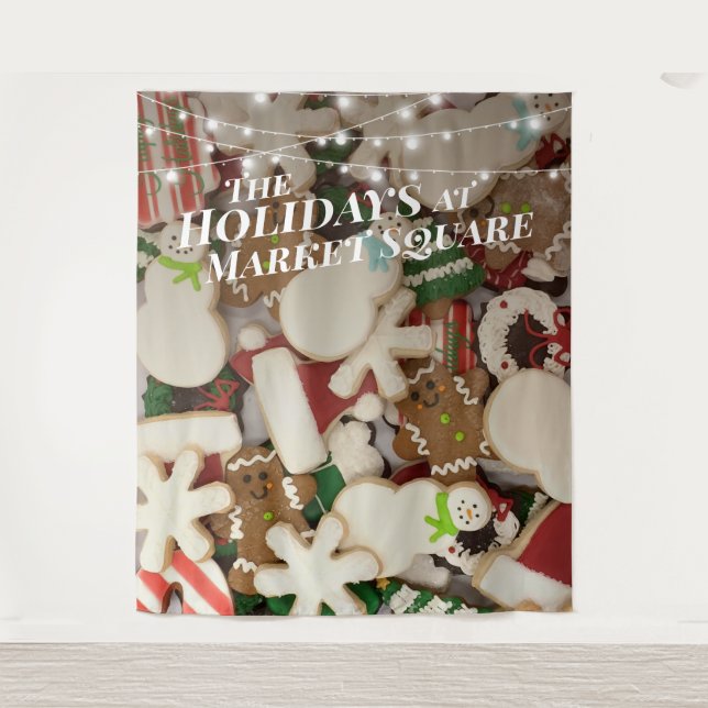 Tenture Fond de Décor pour Photo de Fêtes de Noël (Devant)