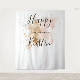 Tenture Fond de décor pour photobooth d'anniversaire 50 an
