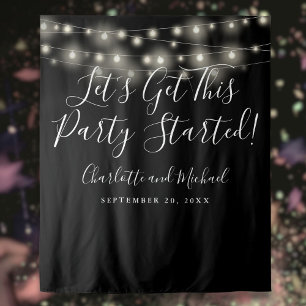 Tenture Fond de décor pour photobooth lumières noires et b