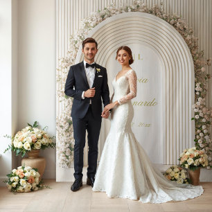 Tenture Fond de décor pour photomaton de mariage à arche f