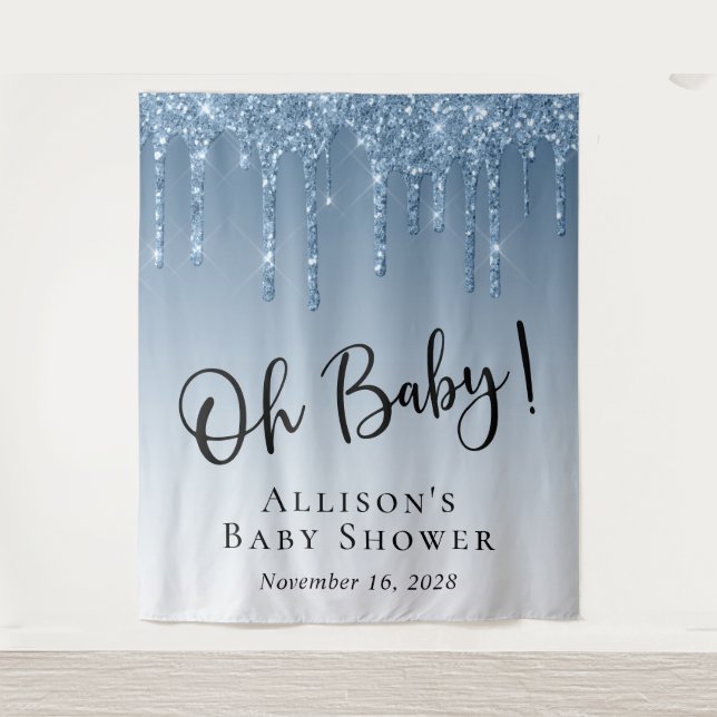 Tenture Fond de décor pour photos de Baby Shower avec pail (Devant)