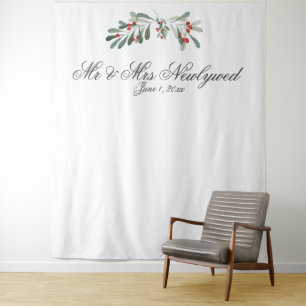 Tenture Fond de décor pour photos de mariage Minimal Winte