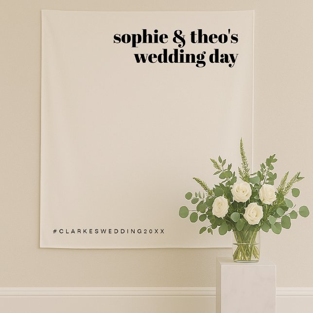 Tenture Fond de Décor pour Photos de Mariage Rétro | Minim (Créateur téléchargé)