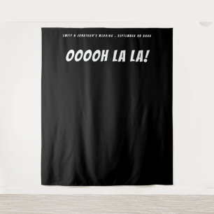 Tenture Fond de décoration de fête avec citation personnal