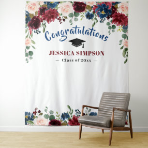 Tenture Fond de décoration de graduation photo floral bord