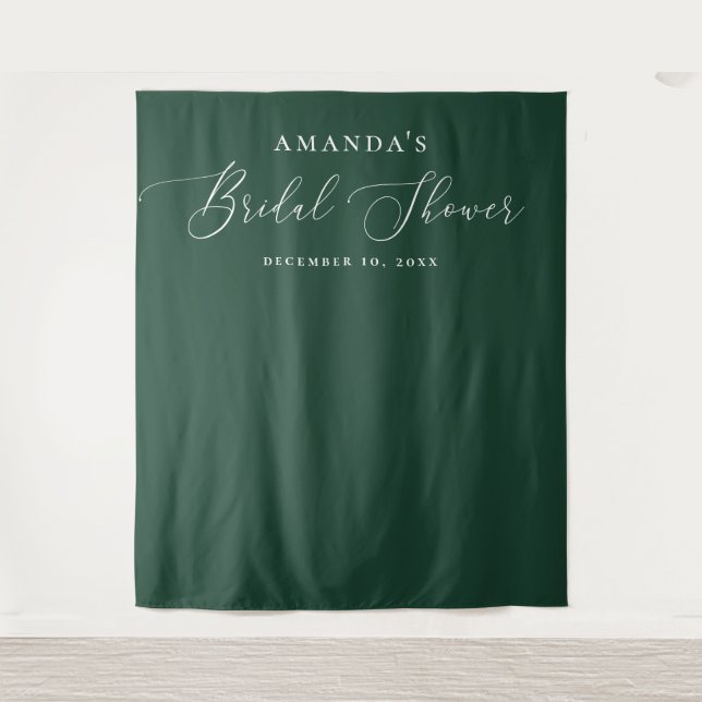 Tenture Fond de décoration de mariage avec écriture vert f (Devant)