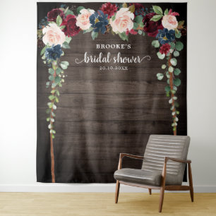 Tenture Fond de décoration de mariage floral rose Bourgogn
