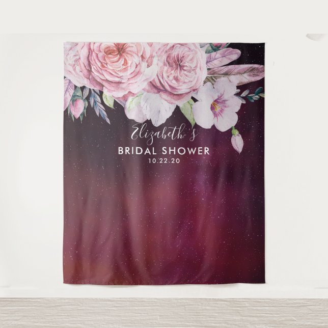 Tenture Fond de décoration de photo de douche de mariée Bo (Devant)