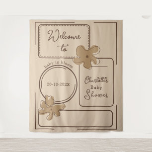 Tenture Fond de Décoration pour Baby Shower sur le thème d