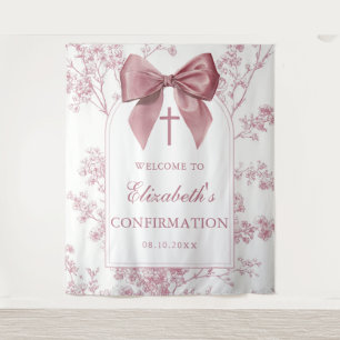 Tenture Fond de décoration pour photo de confirmation rose