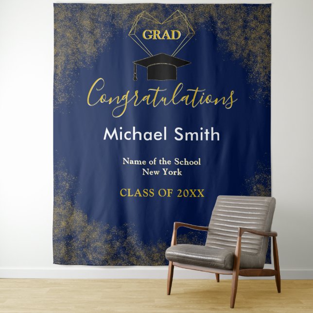 Tenture Fond de décoration pour photo de remise de diplôme (En situation)