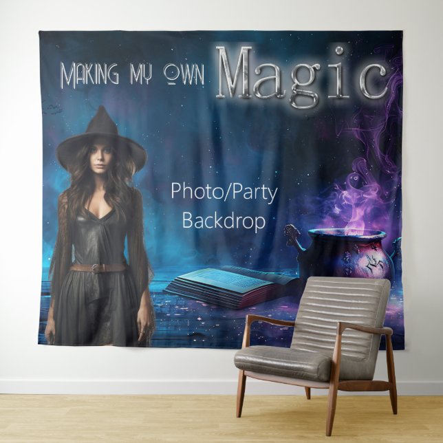 Tenture Fond de décors étoile ensorcelée pour soirée magiq (En situation (horizontale))