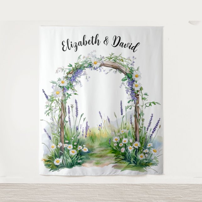 Tenture Fond de fantaisie de fleurs sauvages (Devant)