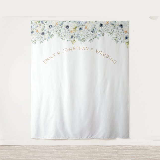 Tenture Fond de fête de mariage de verdure florale (Devant)