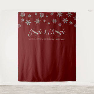 Tenture Fond de fête de Noël Jingle et Mingle