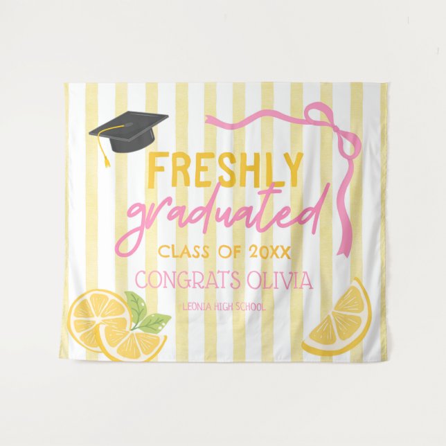 Tenture Fond de fête de remise de diplôme de limonade fraî (Devant (Horizontal))