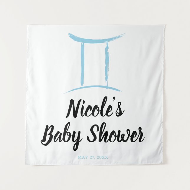 Tenture Fond de fête de signe du zodiaque d'astrologie ble (Devant)